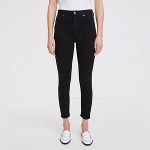 7 For All Mankind Black B(air) High Waist Ankle Skinny Jeans